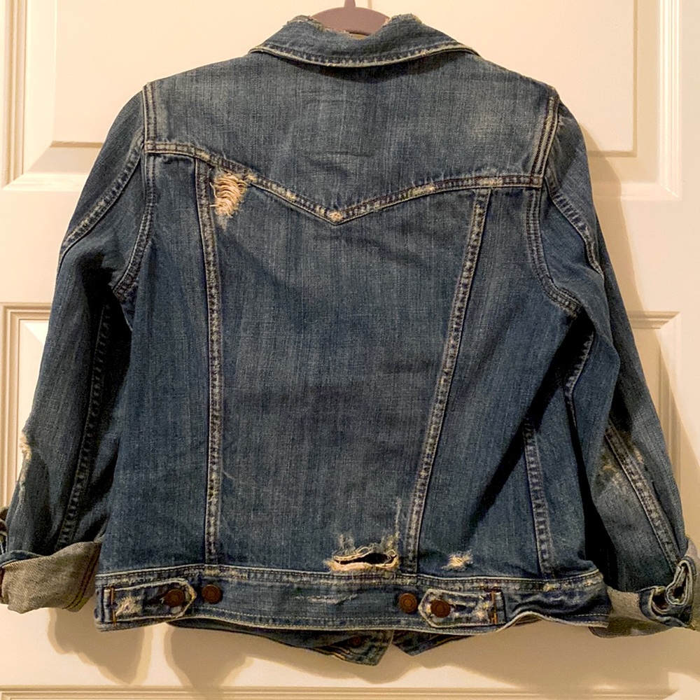 Distressed A&F Jean Jacket - Picture 3 of 5